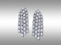 Orecchini in oro bianco e brillanti taglio ovale per complessivi carati 9,35